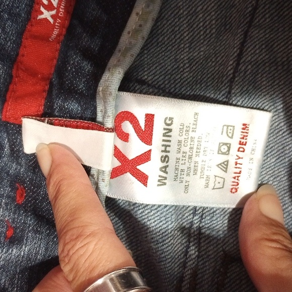 Free 🚛 LDS 6 "X2" Denim Wide Leg Jeans / Hipster - Picture 14 of 15